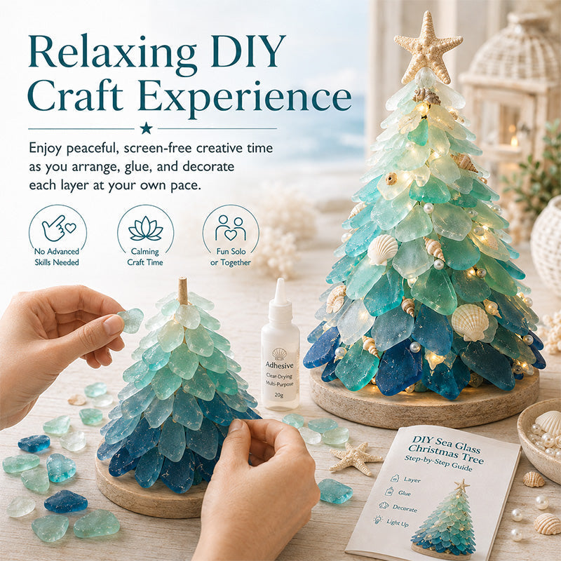 ๐โจ DIY 3D Sea Glass Art Kit โ Coastal & Christmas Collection