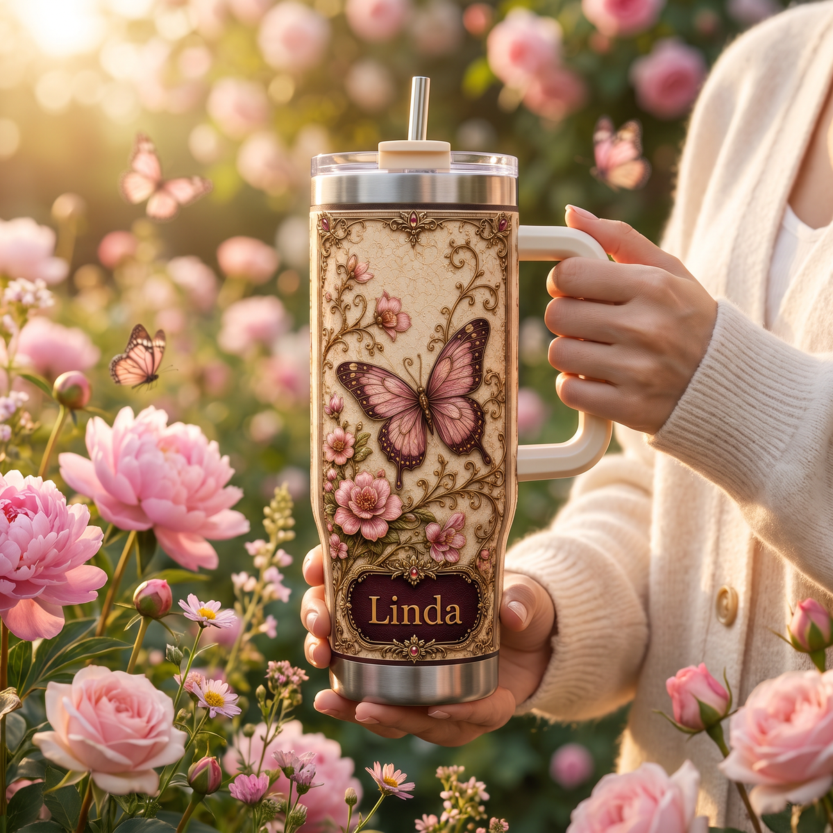 Personalized Butterfly Tumbler Gift For Women🦋