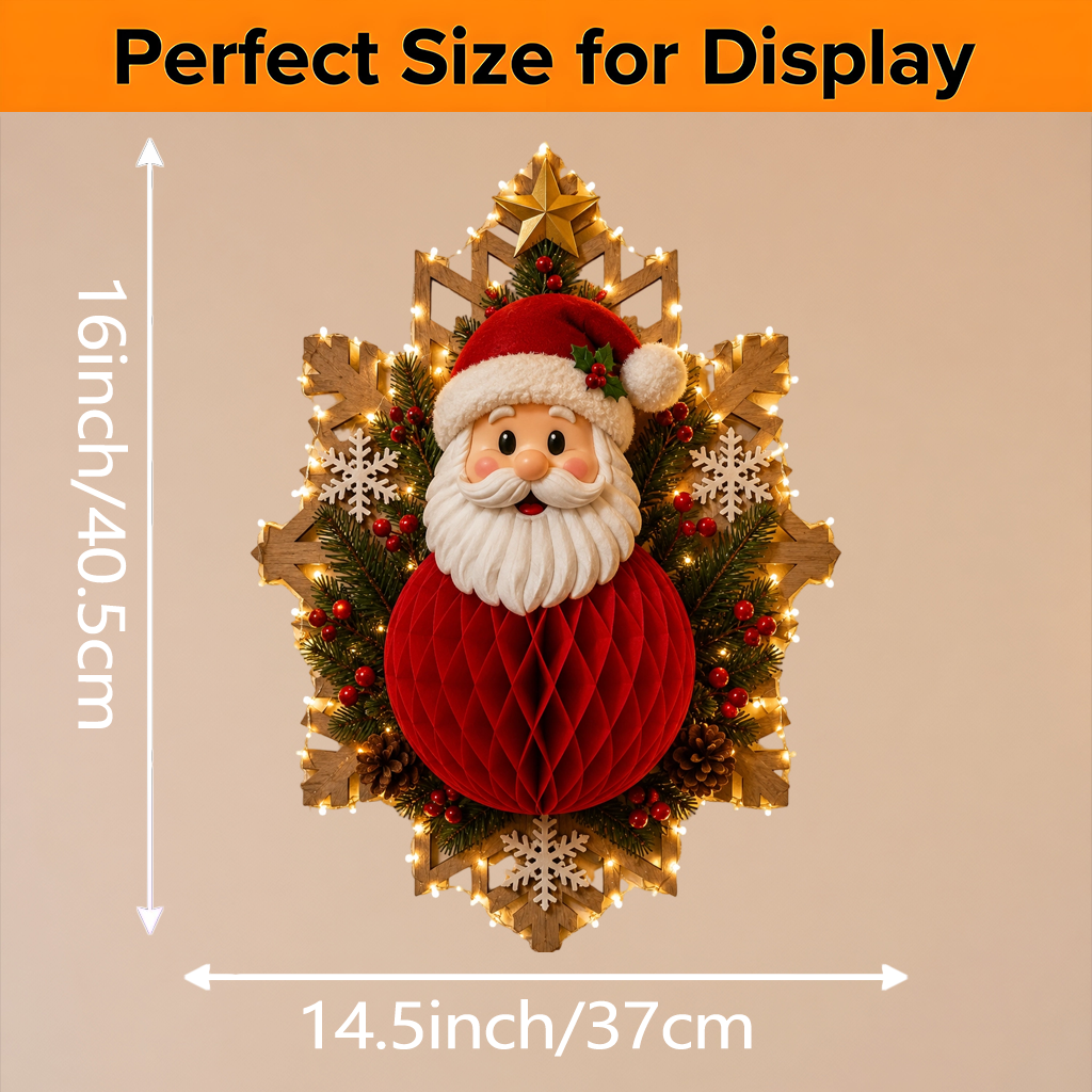 š
Christmas Honeycomb Wall DƩcor With LED string lights