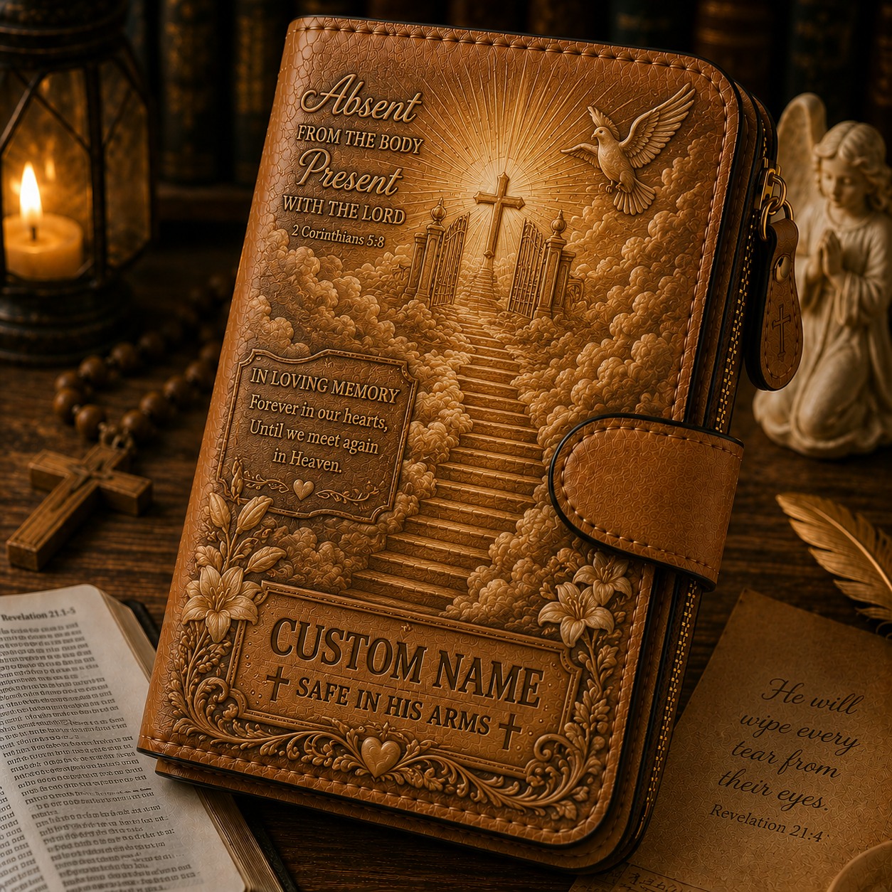 🙏 Personalized Christian Wallet with Custom Name – Bible Verse Faith Gift for Believers