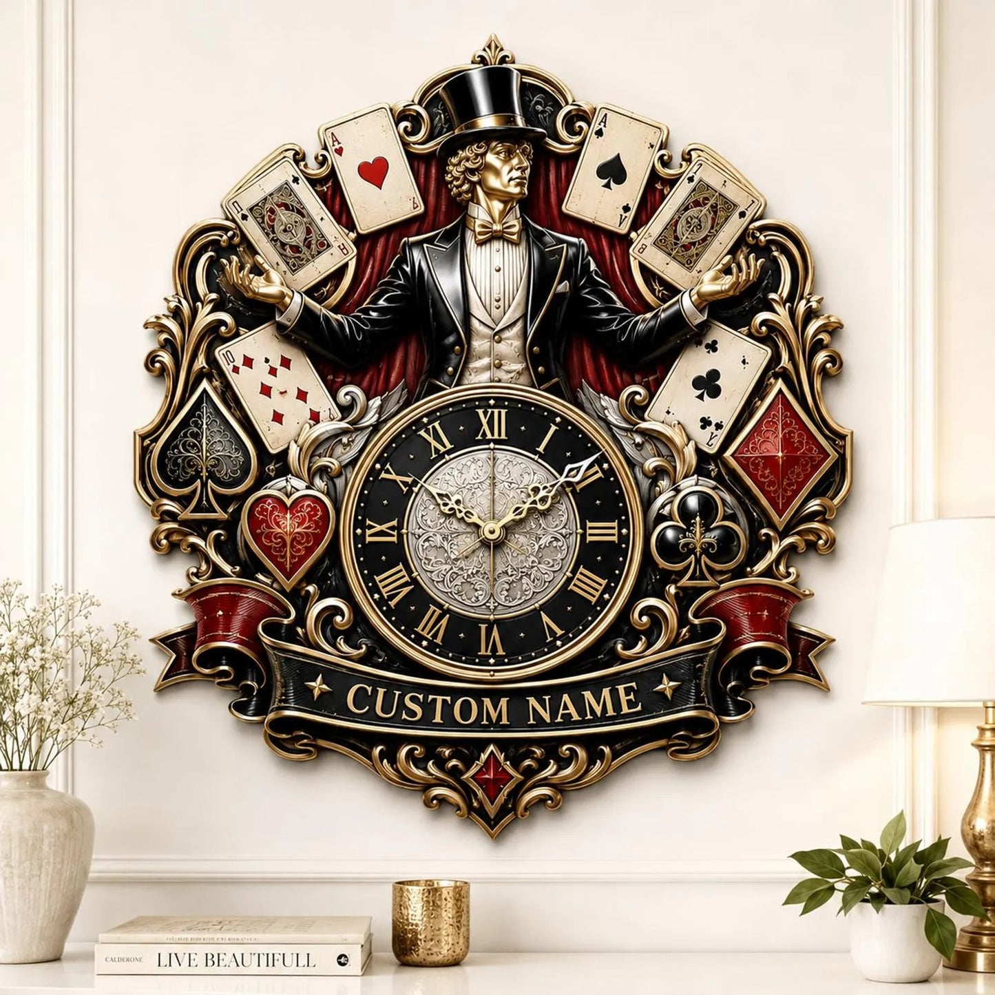 Personalized Magician Wall Clock