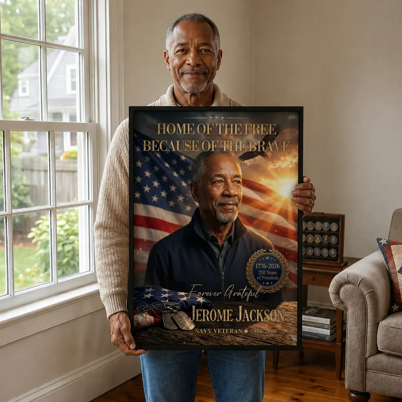 Personalized Poster "Home of the Free"