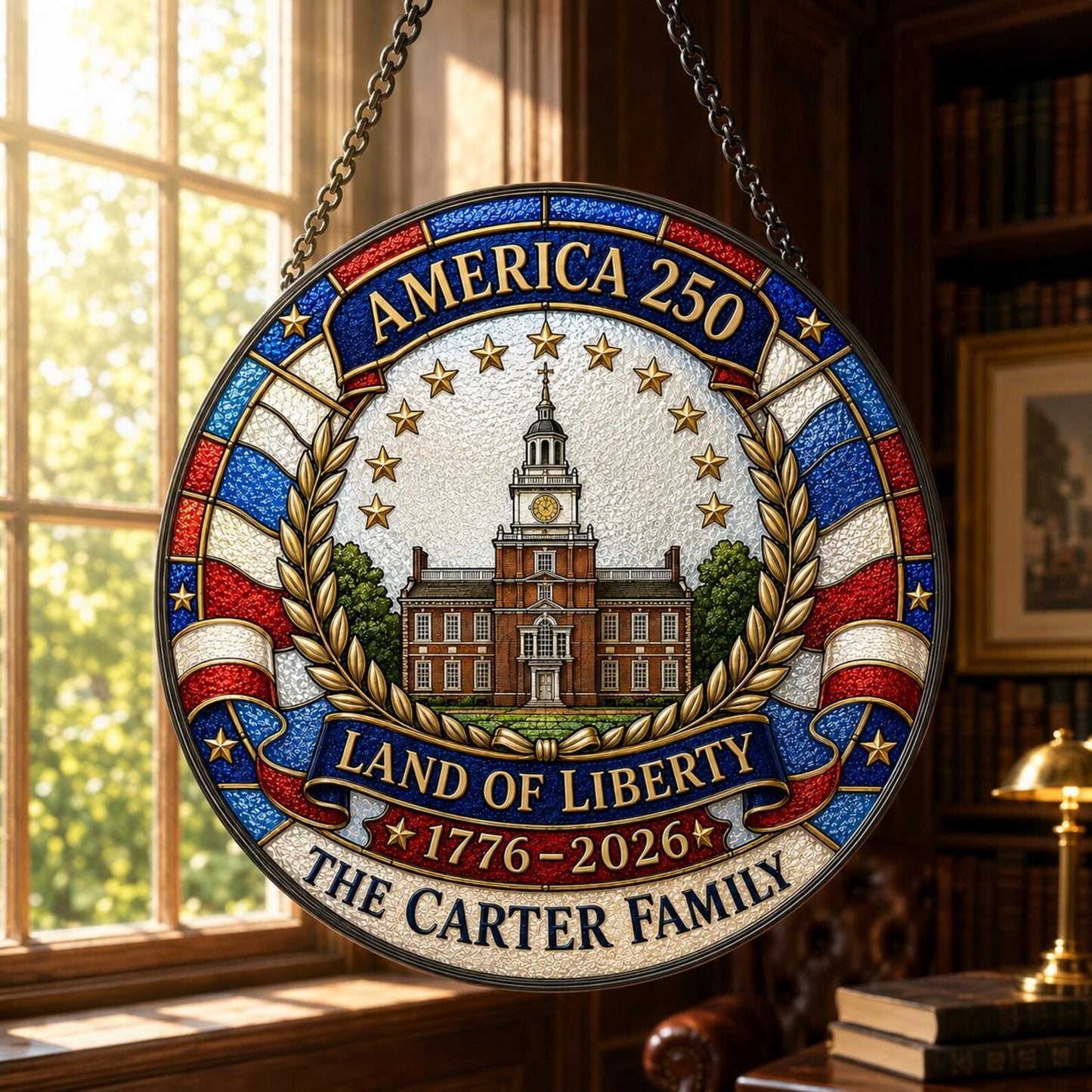 America 250 Personalized Suncatcher