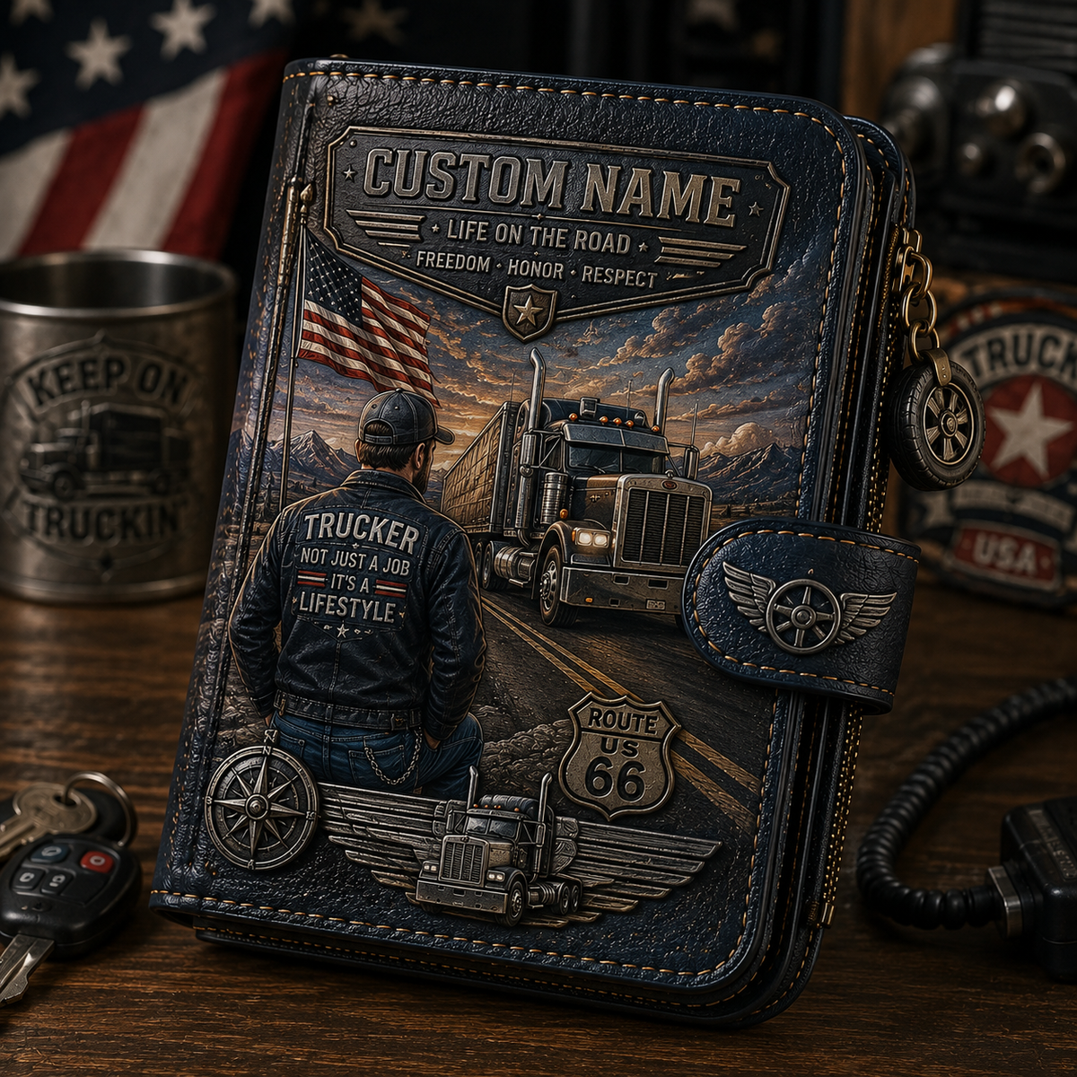 Custom Name Profession Wallet – Meaningful Gift For Nurses, Firefighters, Truckers & Space Lovers