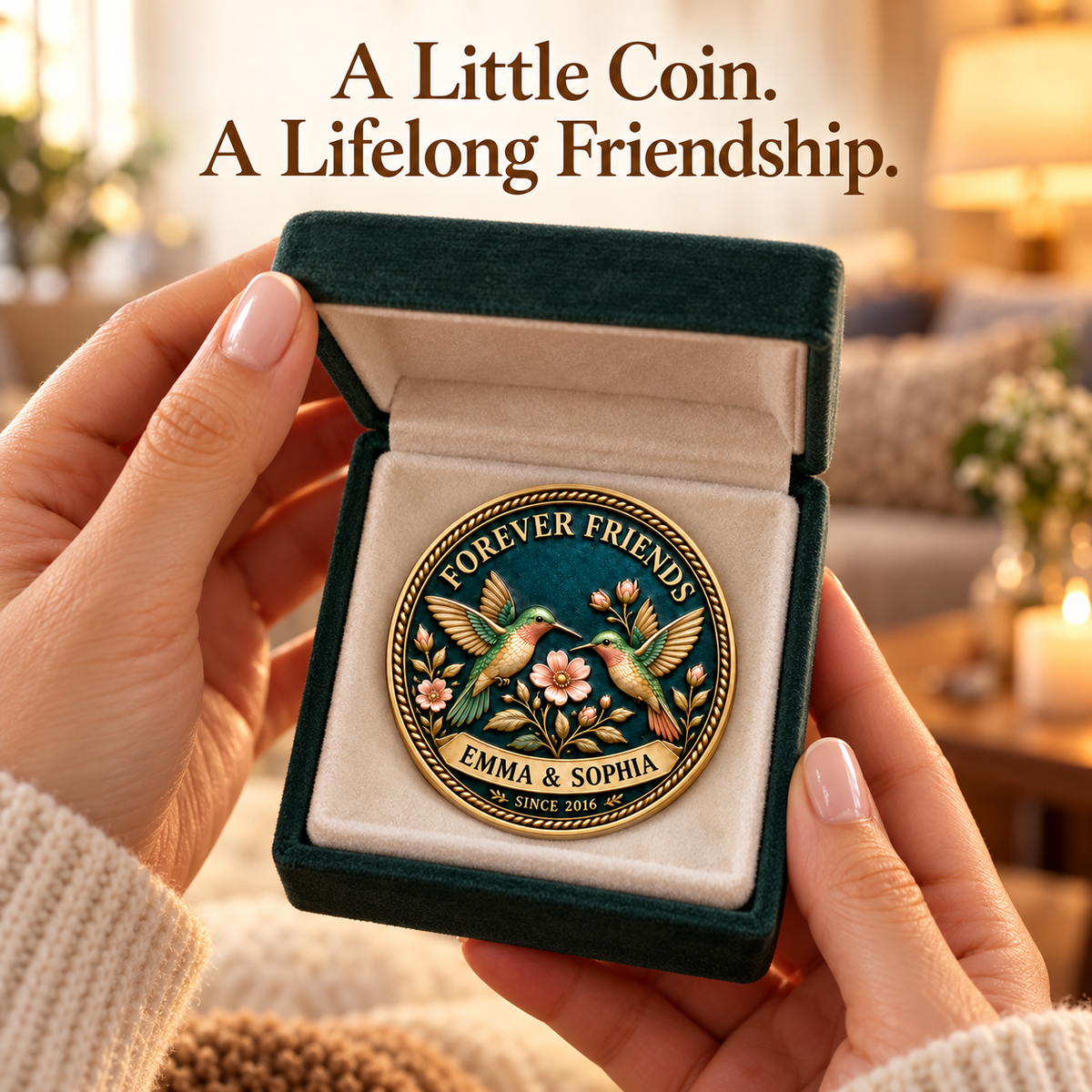 Personalized Forever Friends Coin – Best Friend Keepsake Gift