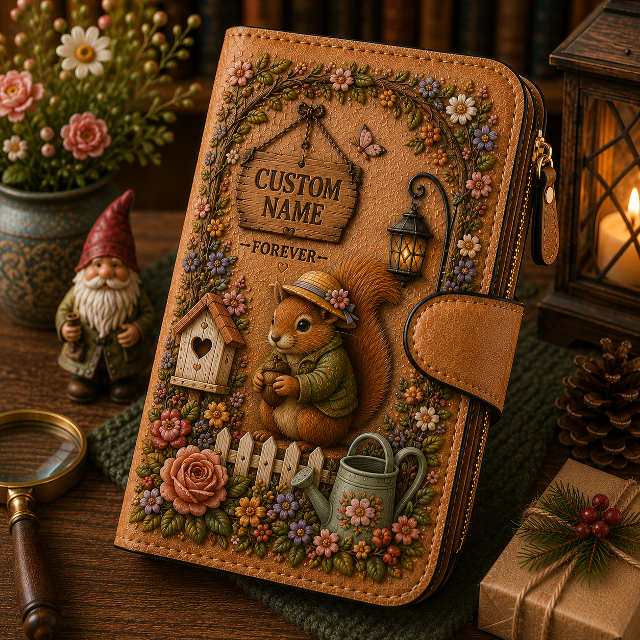 ๐ธ Personalized Garden Embossed Wallet - Perfect Gift For Her ๐ฟ