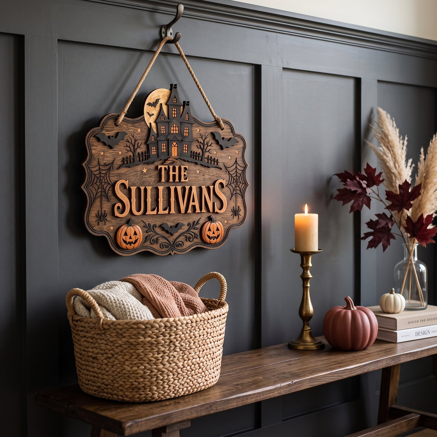 Personalized Haunted House Family Sign