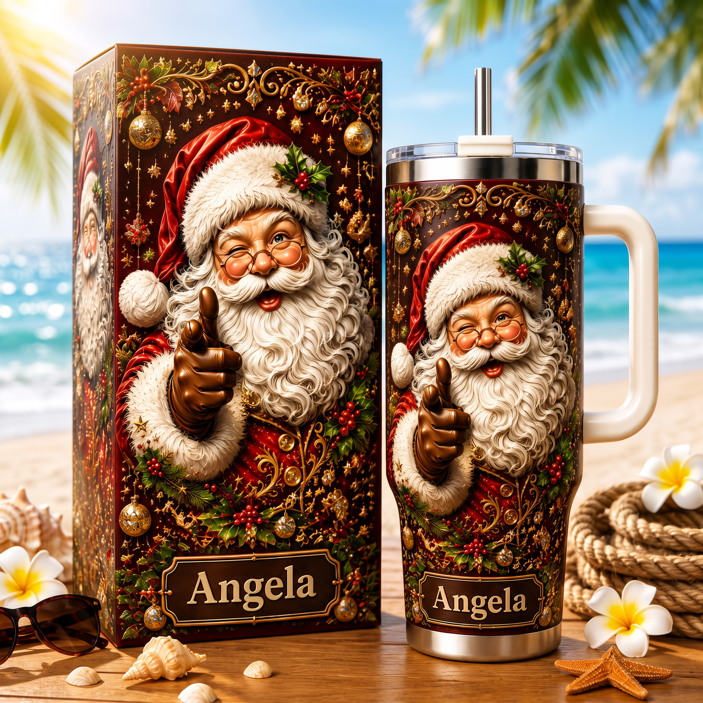 Personalized Santa Christmas Tumbler