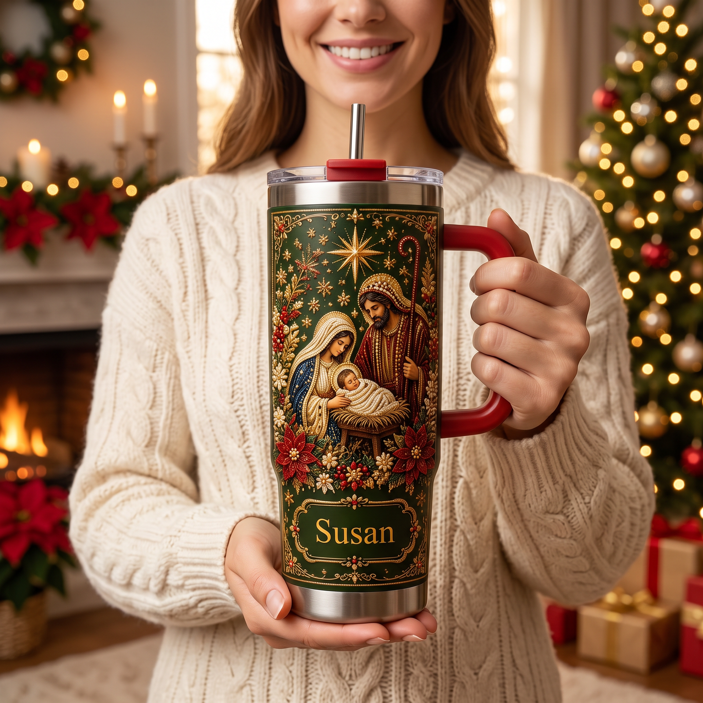 Personalized Nativity Christmas Tumbler