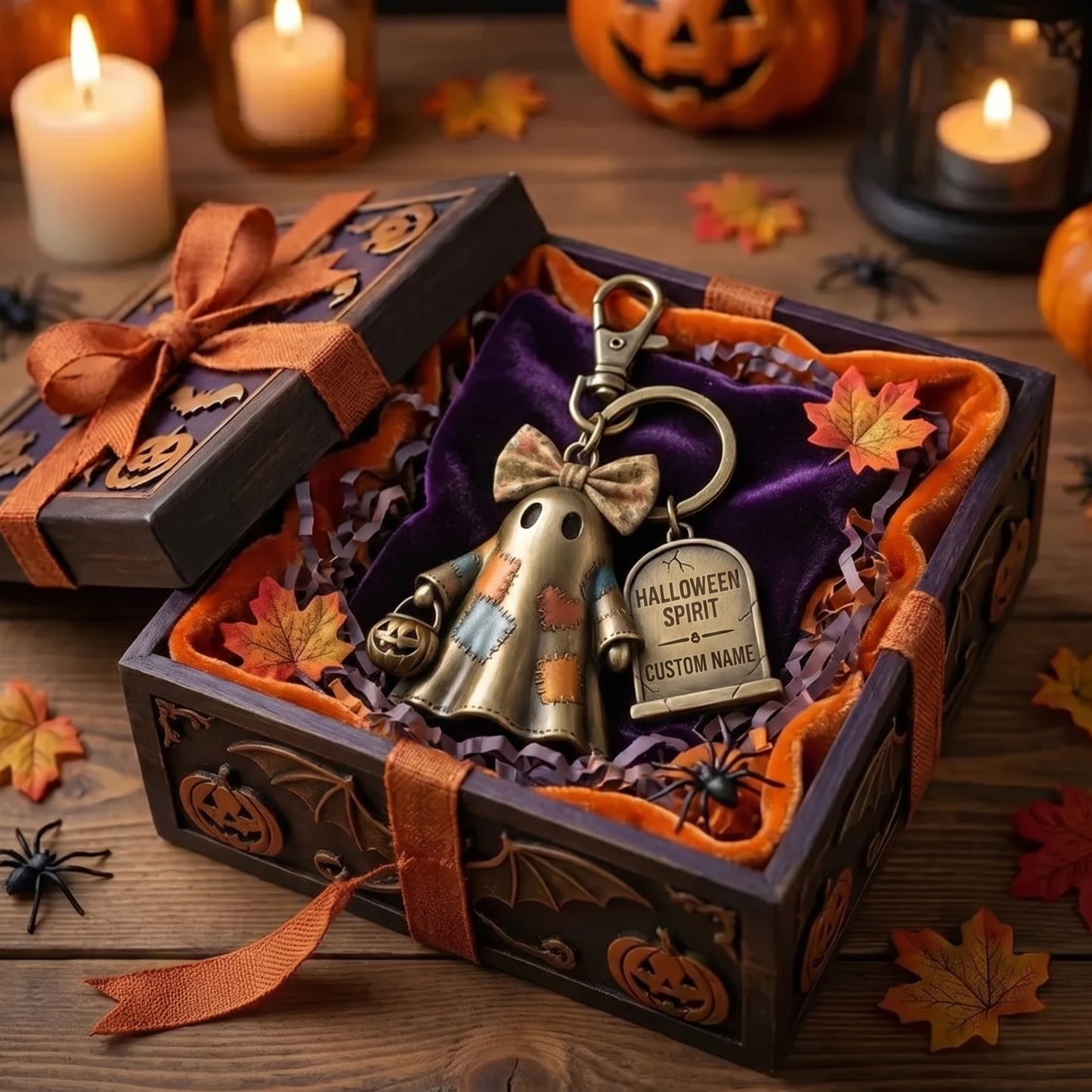 š„Personalized Halloween Spirit Boo Crew Ghost Keychain