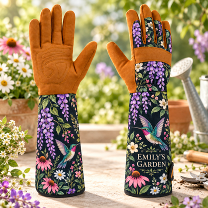 🌿 Personalized Long Cuff Garden Gloves