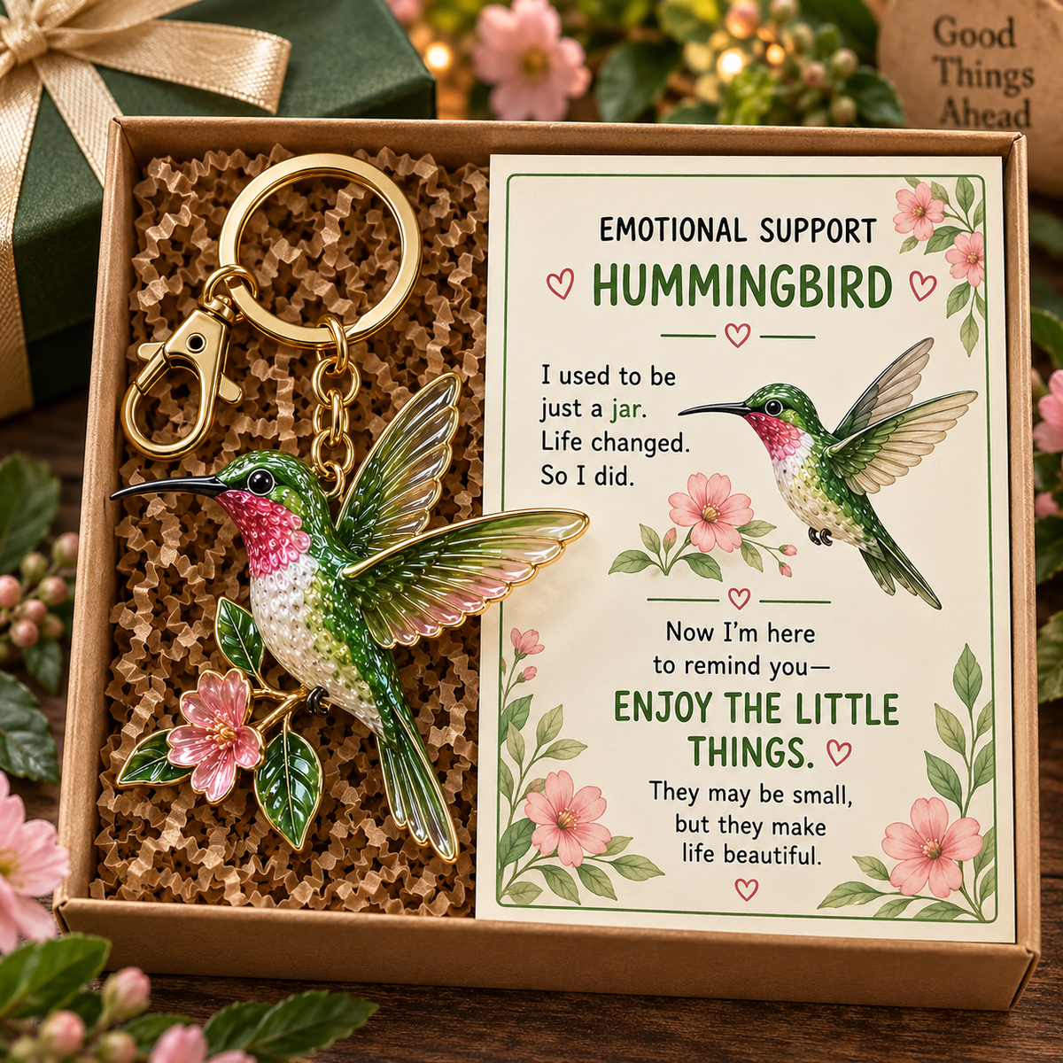 💛 Emotional Support Animal Keychain Gift
