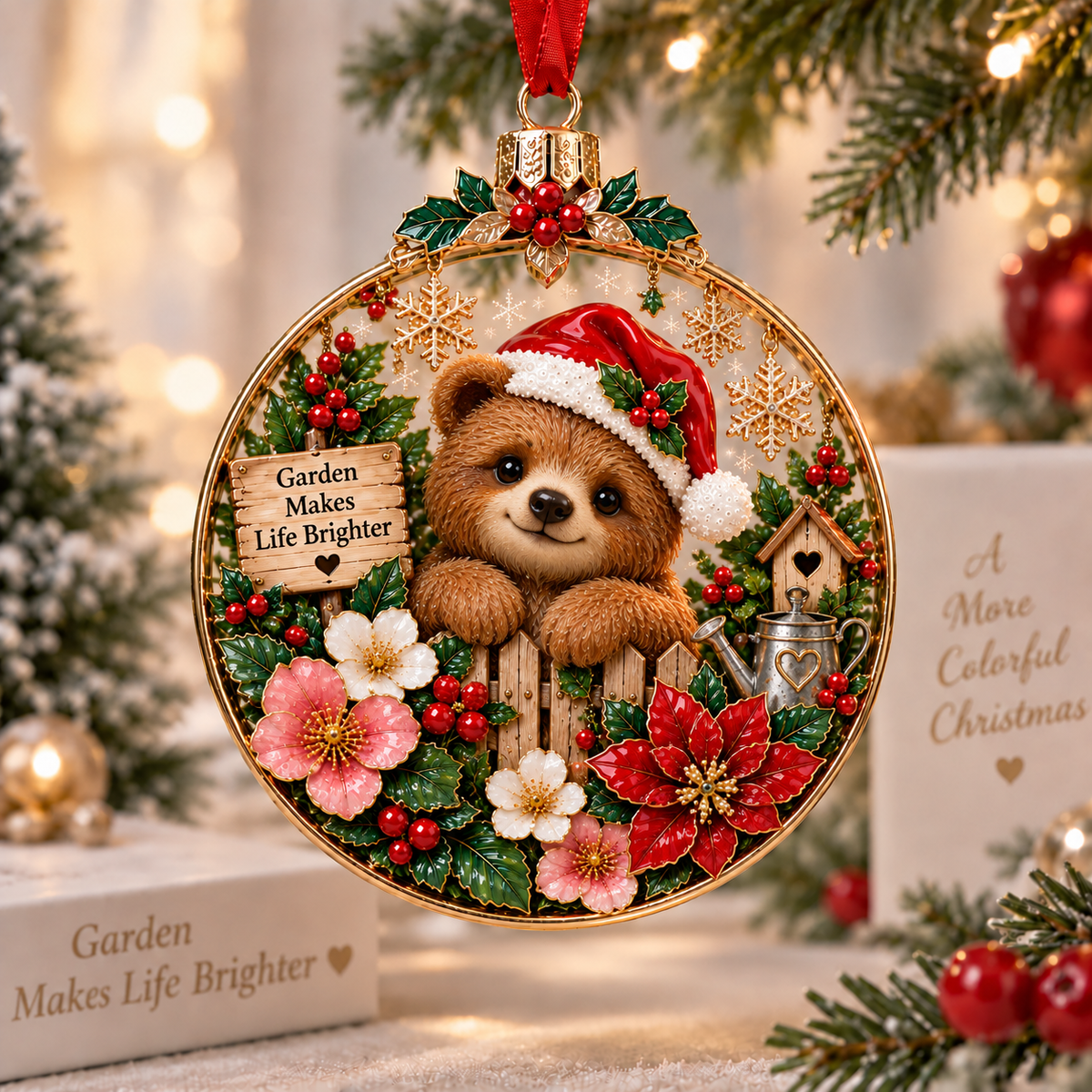 Christmas Floral Holiday Hanging Decoration Ornament –  Garden Makes Life Brighter✨
