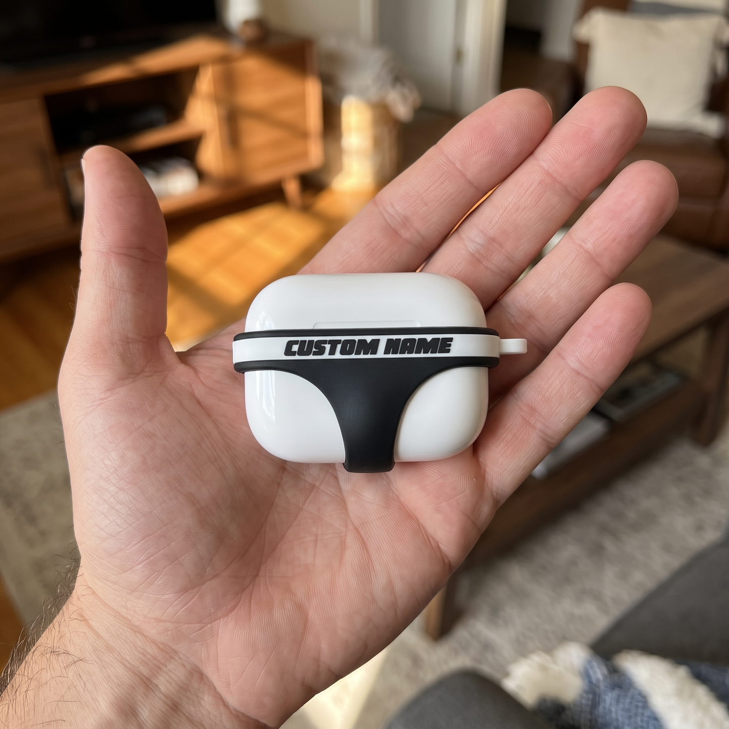 🩲 Custom Name Funny Underwear Silicone AirPods Case – Cute, Quirky & Totally You