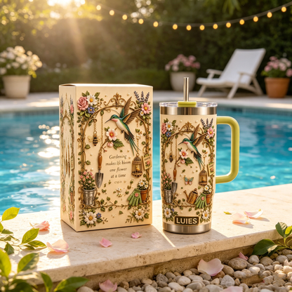 🌿 Personalized Gardening Hummingbirds&flowers Tumbler