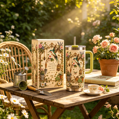 🌿 Personalized Gardening Hummingbirds&flowers Tumbler