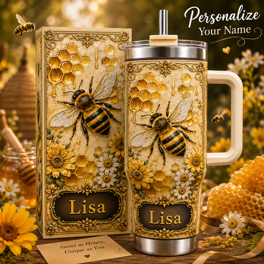 Personalized Bee & Honey Tumbler