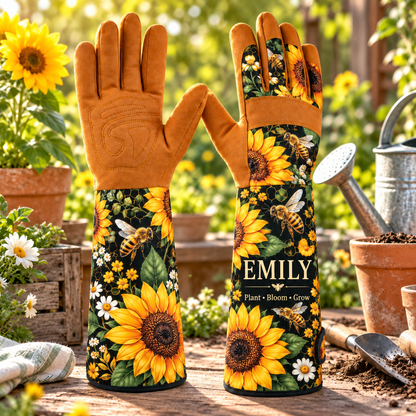 🌿 Personalized Long Cuff Garden Gloves