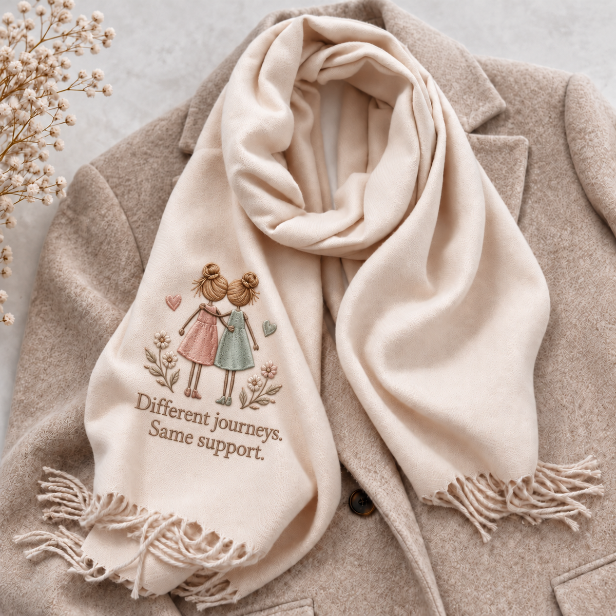 A Hug She Can Wear 💝 Friendship Scarf for Your Best Friend