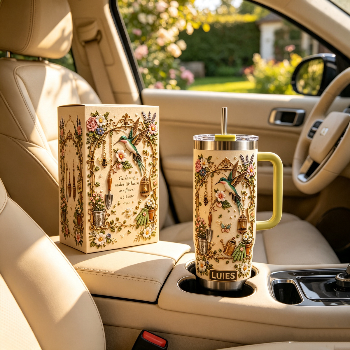🌿 Personalized Gardening Hummingbirds&flowers Tumbler