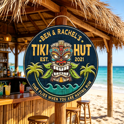 Personalized Tiki Bar Wood Signs