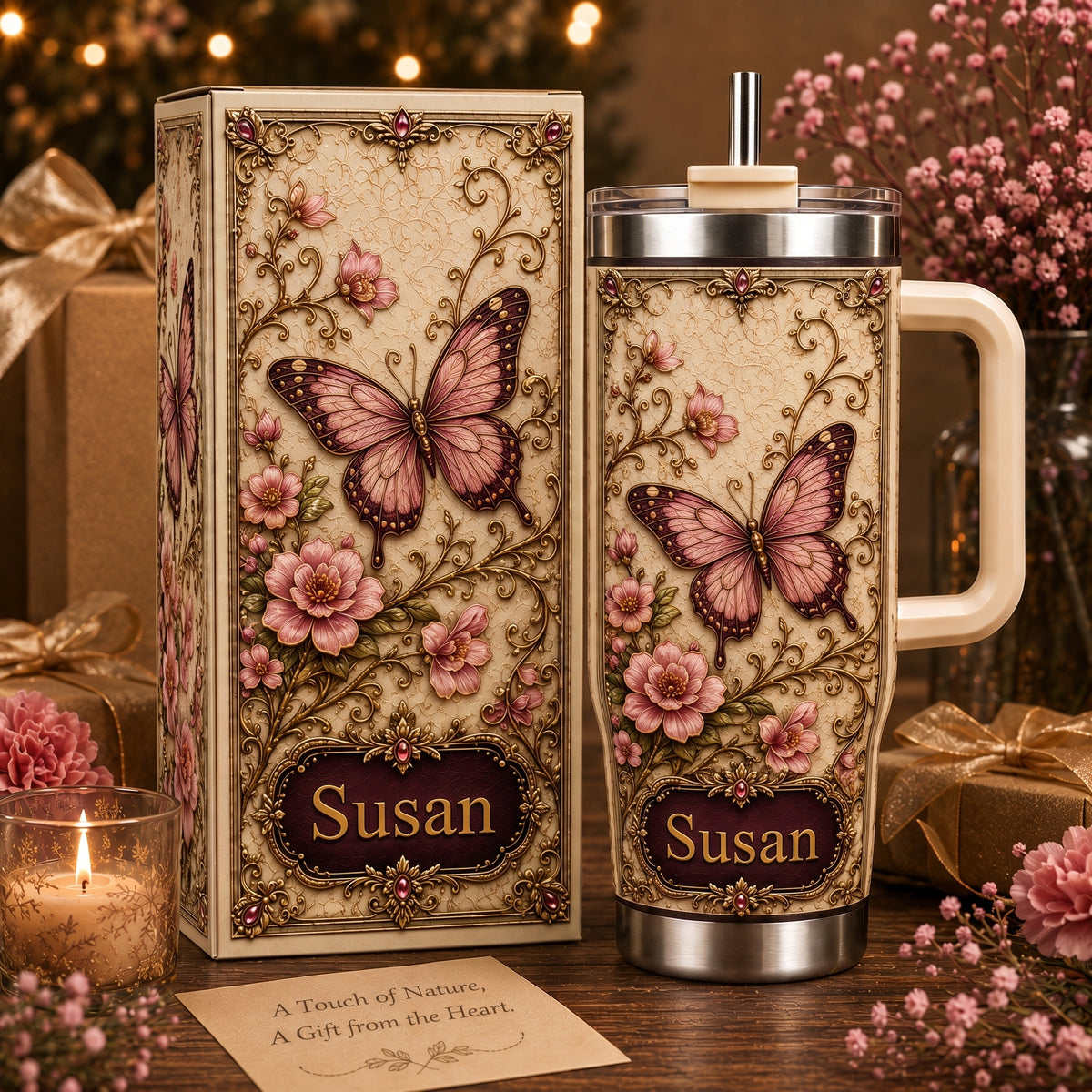 Personalized Butterfly Tumbler Gift For Women🦋