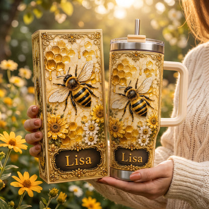 Personalized Bee & Honey Tumbler
