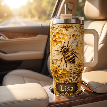 Personalized Bee & Honey Tumbler