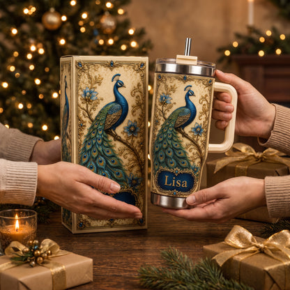 Luxury Peacock Personalized Tumbler Gift For Her🦚