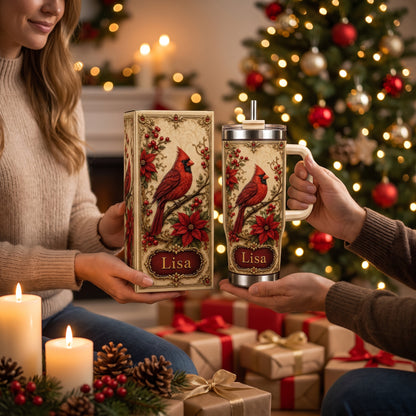 Personalized Cardinal Memorial Gift Tumbler For Women🐦