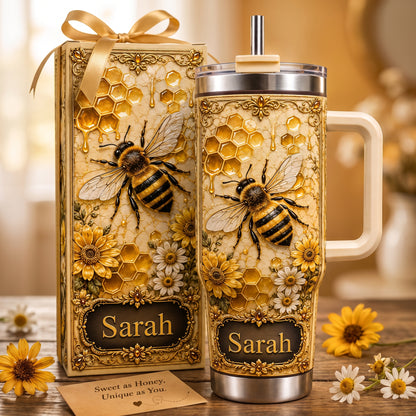 Personalized Bee & Honey Tumbler