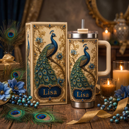 Luxury Peacock Personalized Tumbler Gift For Her🦚
