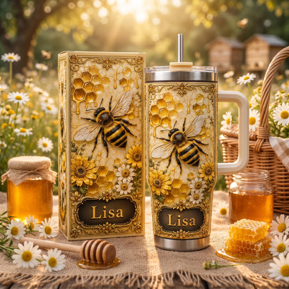 Personalized Bee & Honey Tumbler