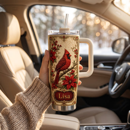 Personalized Cardinal Memorial Gift Tumbler For Women🐦