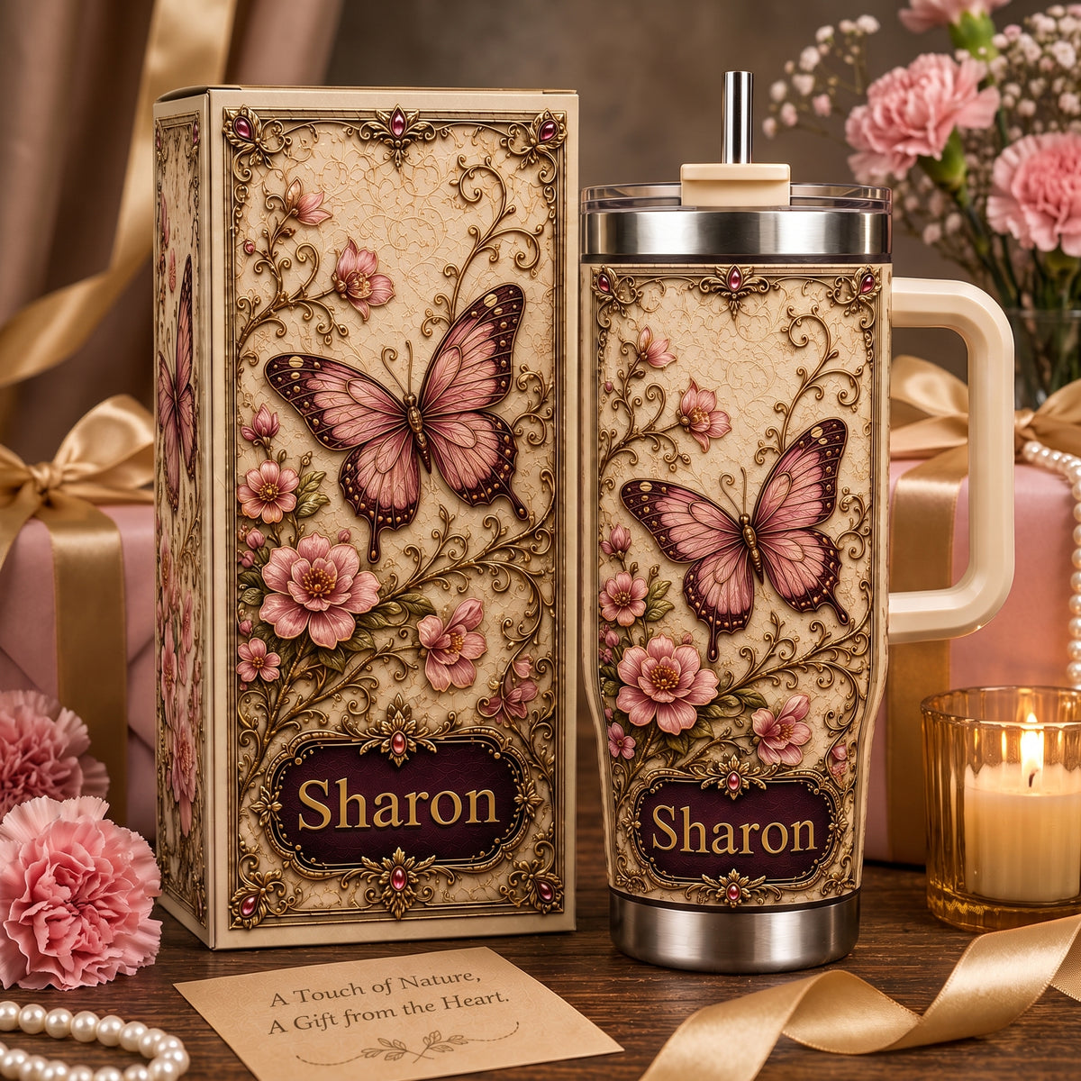 Personalized Butterfly Tumbler Gift For Women🦋