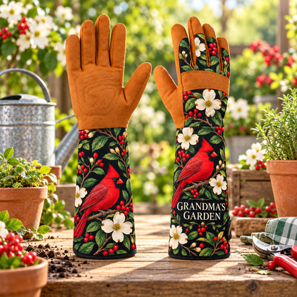 🌿 Personalized Long Cuff Garden Gloves