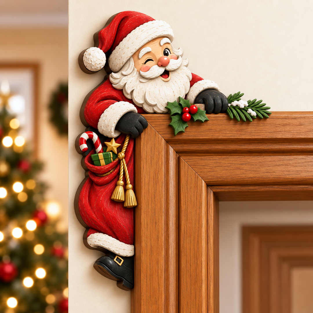 🎅😝 Christmas Peekaboo Door Frame Corner Decor
