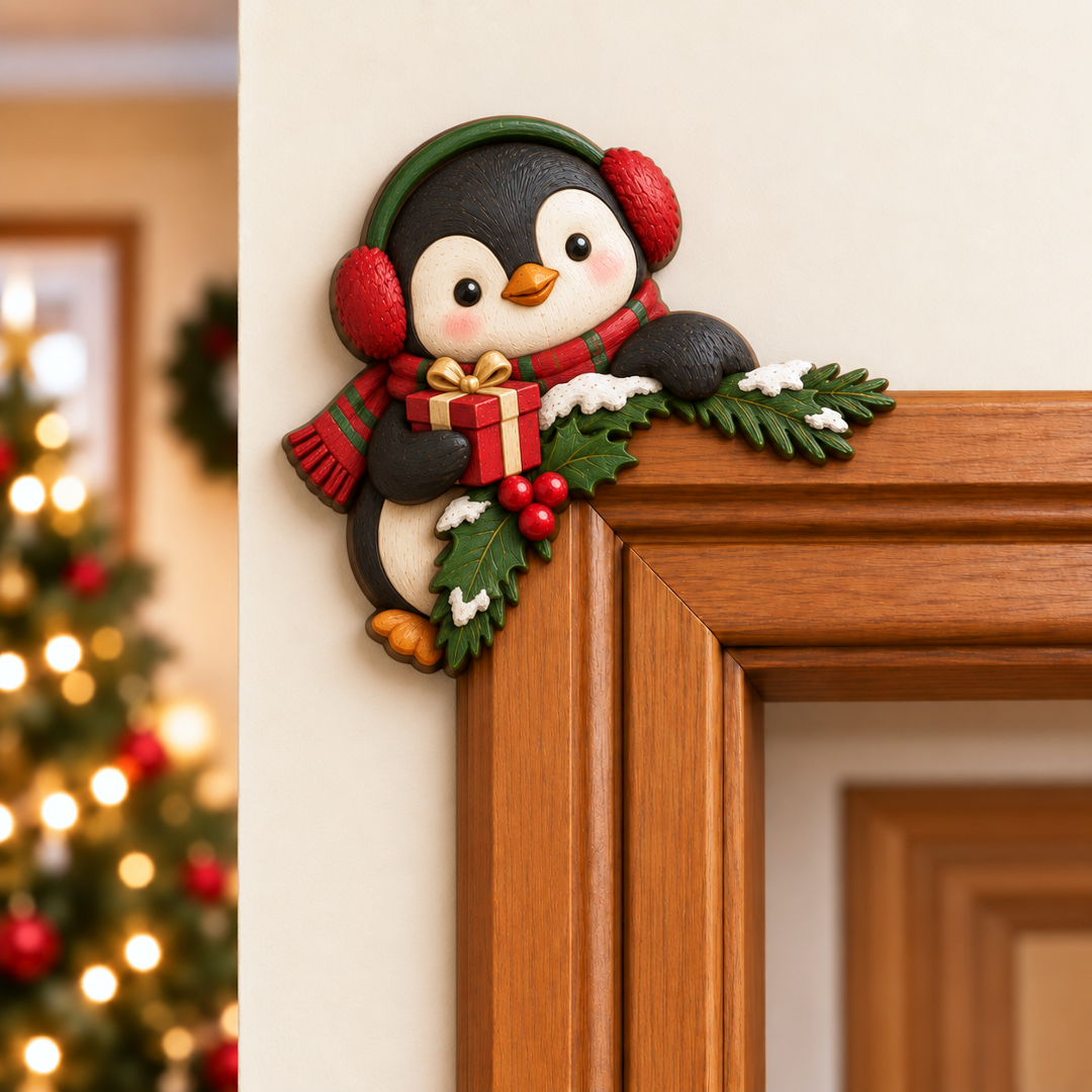 🎅😝 Christmas Peekaboo Door Frame Corner Decor