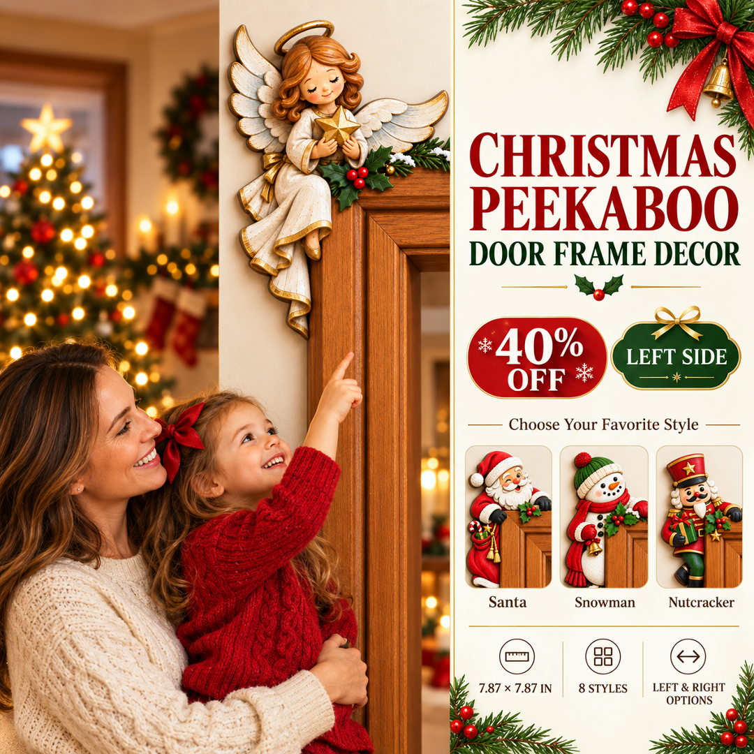 🎅😝 Christmas Peekaboo Door Frame Corner Decor