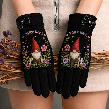 🌿 Personalized Floral Gardening Embossed Gloves –  Perfect Gift For Her🌸