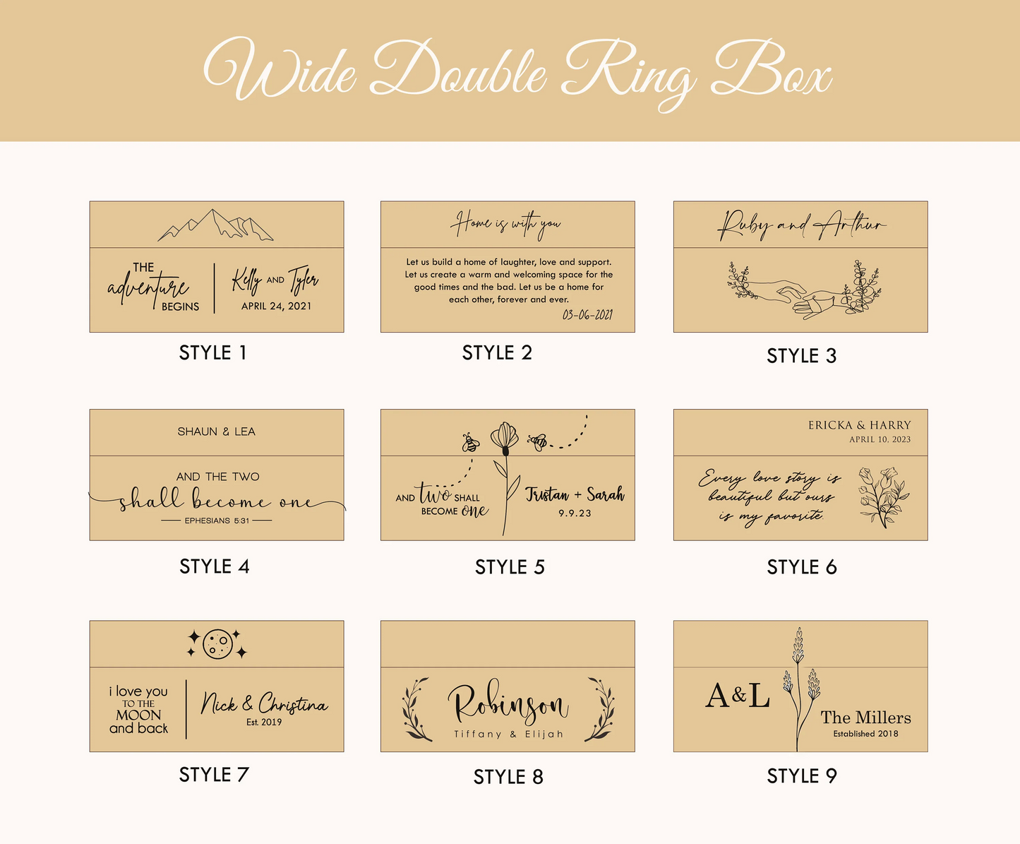 Wide Double Ring Box