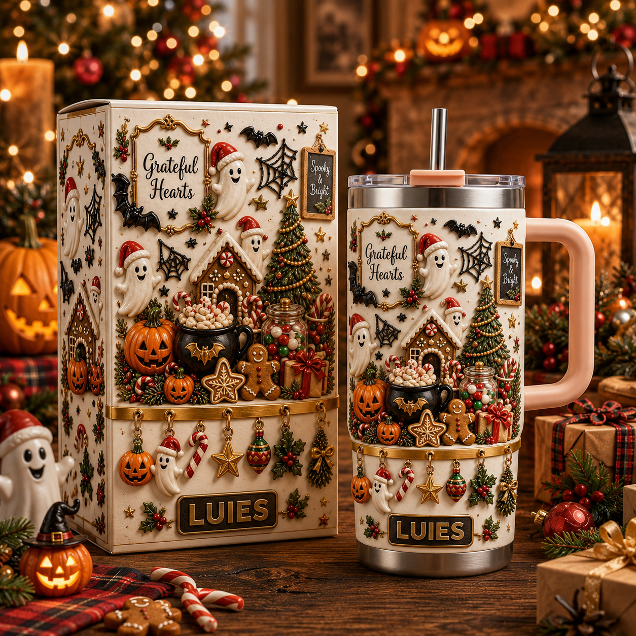 👻 Personalized Spooky Christmas Tumbler
