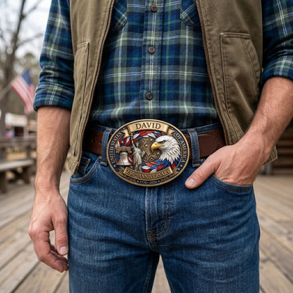 🦅 Personalized 250th USA Anniversary Belt Buckle