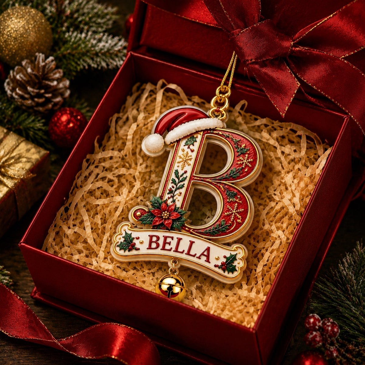 🔥Hot Sale🔥 - Personalized Christmas Initial Ornament – Custom Name & Family Keepsake