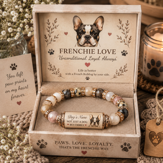 🐾 Personalized Dog family Memorial Bracelet Gift Set With gift Box