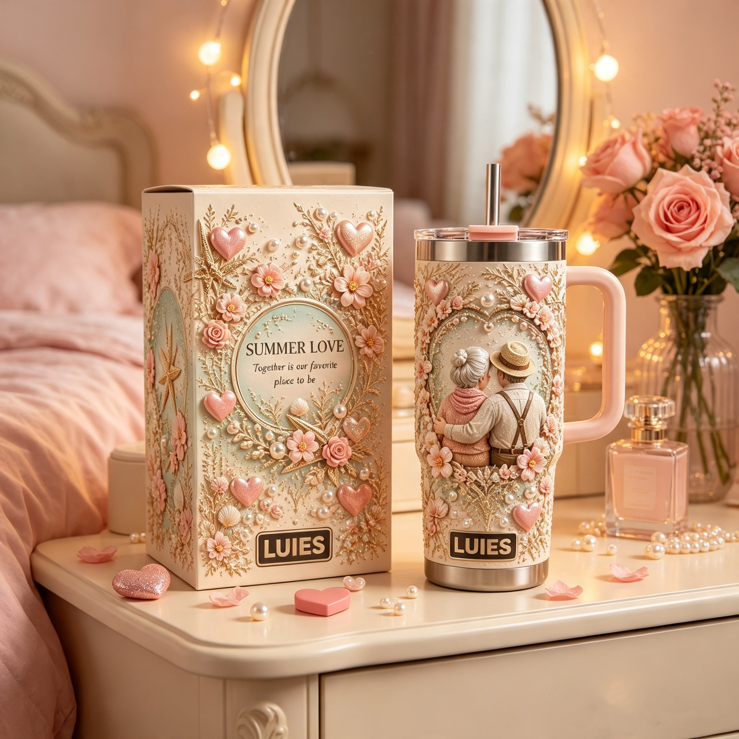 💕 Custom 50 Years Together romantic Love Couple Tumbler