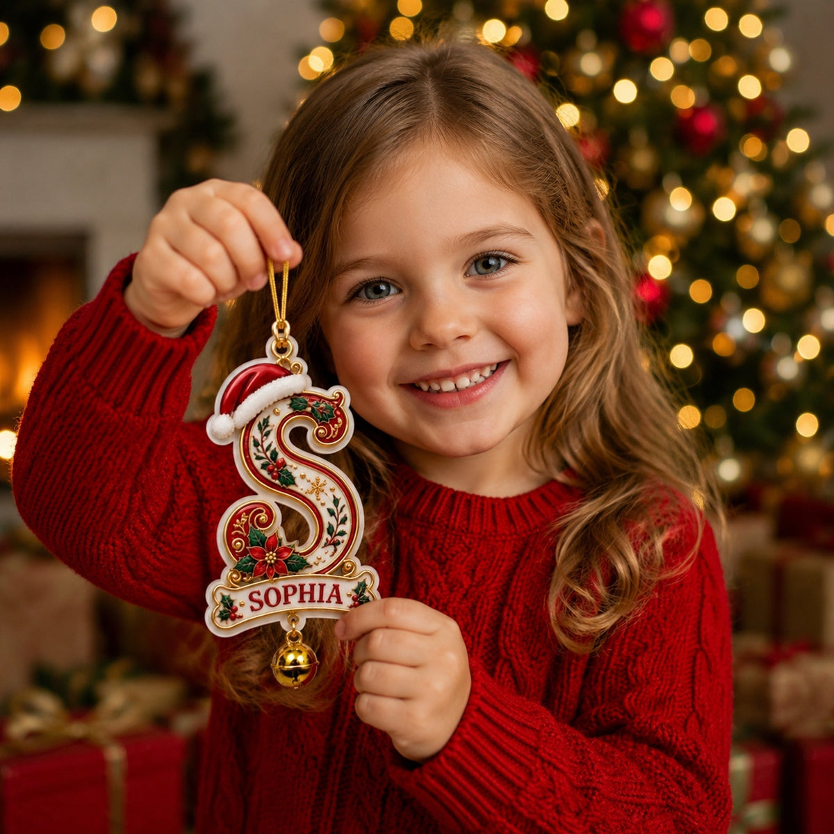 🔥Hot Sale🔥 - Personalized Christmas Initial Ornament – Custom Name & Family Keepsake