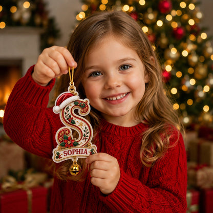 🔥Hot Sale🔥 - Personalized Christmas Initial Ornament – Custom Name & Family Keepsake