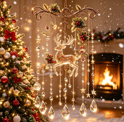 ✨ Christmas Crystal Wind Chime – Light Up Your Holiday Magic