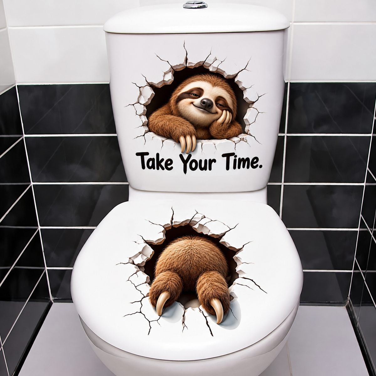 😂 Bathroom Buddies™ – Funny 3D Illusion Toilet Sticker Set